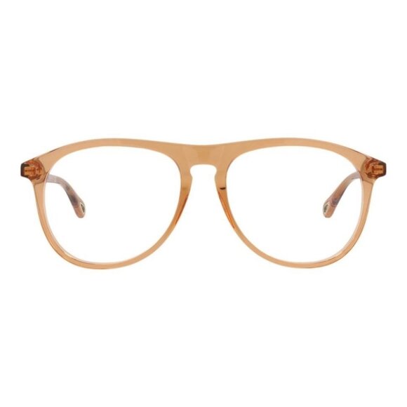 Chloe Accessories - Chloé Womens Aviator Orange Orange Transparent Fashion Designer Eyewear